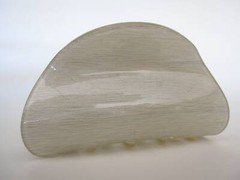 Glossy lite gray hair claw clip