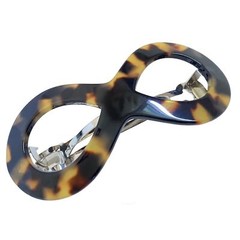 French Amie Infinity Loop 3” Cellulose Handmade Automatic Hair Barrette