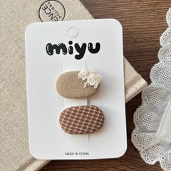 Korean Style Sweet Fabric Teardrop Baby Hair Clips for Girls Anti-Slip Bangs Bar