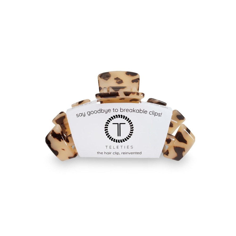 TELETIES – Small Hair Clip – Claw 1 Count (Pack of 1), Blonde Tortoise