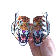 Novelty Tiger Claw Clip,Acrylic Clip for 1 Count (Pack of 1),