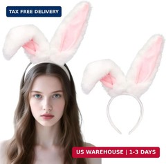 Easter Bunny Ears Headband Long Furry Rabbit Ear Hair Accessories Cute Floppy fo