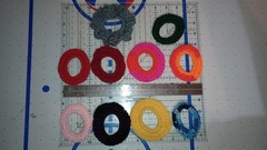 Hand made Crochet Hair Scrunchies Lot Of TEN (10)