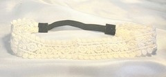 Rare Vintage Antique Ivory Lace Fabric Hair Band Headband