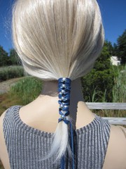 Ponytail Holders Genuine Leather Hair Wraps Ties Beads Hair ties Braided style