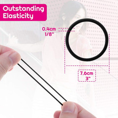200 Pcs Black Elastics Hair Ties Small Bulk Hair Ties Hair Bands (4Mm)