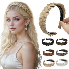 Headband Synthetic Hair Plaited Headband Braid Braided & Teeth Hair Band Beauty