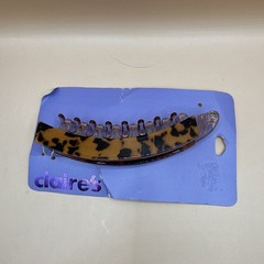 Claire’s large Brown animal print hair clip claw Twist