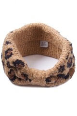 ScarvesMe C.C Women Warm Leopard Jacquard Animal Soft Winter Cable Knit Headband