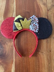 Disney Villains Queen Of Heart Light Weight Ears Headband Alice In Wonderland