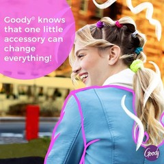 Goody Ouchless Elastic Hair Ties – 15 Ct Black 4MM Rubber Bands for Hair Pain…