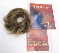 Quick Change Short Hair Wrap on Elastic Band Dark Blonde NEW w Styling Guide
