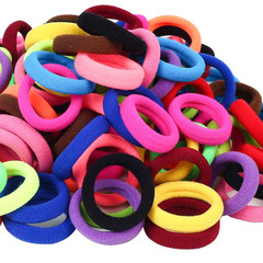 120 Pcs Cotton Hair Ties Toddler Kids Multicolor Elastic Bands Seamless Set 15Pk