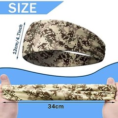 Sweatbands for Men Workout Sport Headbands for Men Camo Headband Mixed Style