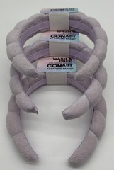 Conair Spa Makeup and Face Washing Headband Bubble Design Satin Spa 3pk New