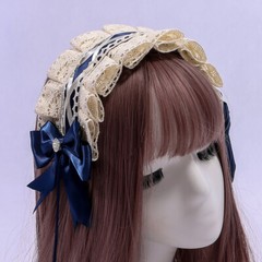 Lolita Girl Hairband Japanese Headdress Cosplay Cute Maid Bow Headbands Gothic