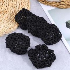 8 Pcs Elastic Hair Nets for Women – Invisible Crochet Bun Covers, Mesh Snood for