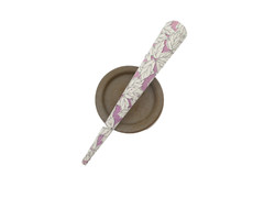 Silk Kimono Long Hair Clip 130mm (5 1/8 inch) Ship from USA, White Light Purple