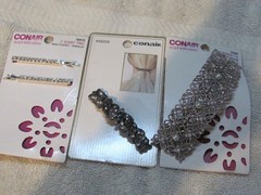 conair sophisticates barrrette and bobby pins lot of 3 pack = 4 piece
