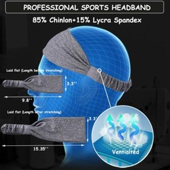 Sports Headband for Men Women Yoga Running Fitness Moisture Wicking Sweatband
