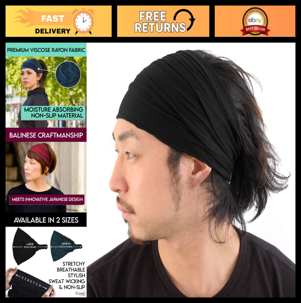 Japanese Style Headband for Men & Women | Stretch Hair Band for Sports & Daily W