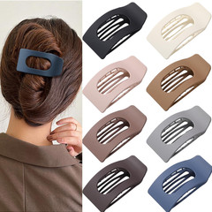 8 Pack Flat Hair Clips for Women – Large Matte Rectangle No-Slip Claw Clips, Str
