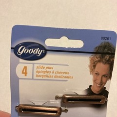 Goody 4 Slide Pins Bobby Pins 1.5” Metallic Color Rectangular 2000 New (2) G30