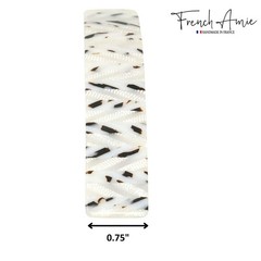 French Amie Oblong 3 1/2″ Celluloid Handmade Automatic Hair Barrette for Women