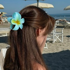 Flower Hair Claw Clips for Women, 8 1 Count (Pack of 8), Hawaiian-8 Colors