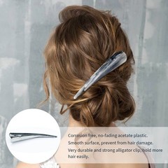 6 Pack 5.5 Inch Long Big Acrylic Alligator Hair Clips for Styling Non Slip Metal