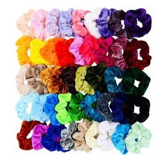 Chloven 45 Pcs Hair Scrunchies Velvet Elastics Hair Bands Scrunchy Hair Ties …