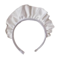 Women Ruffle Headdress White Maid Headbands Gothic Anime Cosplay Headwear