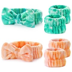6pcs Headband and Wristband for Face Washing, Makeup Spa Skincare Headband, Skin