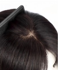 3.15″x4.7″ Mono with Silk Parting 100% Human Hair Topper for Women Clip in 10″