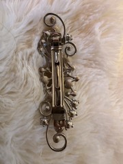 Silver Tone Faux Pearl & Rhinestone Cluster hair clip for updos
