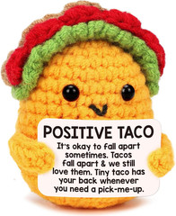 Positive Crochet Taco Birthday Gifts for Women Men Teacher Appreciation Mothers