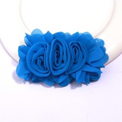 7*12cm Chiffon Fabric Flowers Handmade Rose Silk Flower For DIY Hair Accessories