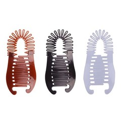 3Pcs Colorful Elongated Interlocking Plastic Banana Clip Long, Multicolor