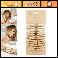 12 Count Blonde Hair Ponytail Holders – Stylish, Durable Hair Ties for All Hair