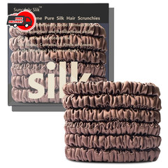 Anti Slip Scrunchies Pure Mulberry Silk Handmade Solid Color Women Hair