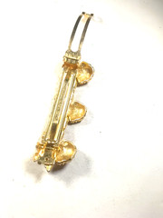 Cherub Angel Gold Tone Hair Barrette Tension Clip France Heavy Love Wedding…