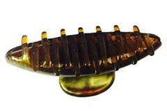 Parcelona French Golden Choco Dark Brown medium Covered Spring Jaw Hair Claw