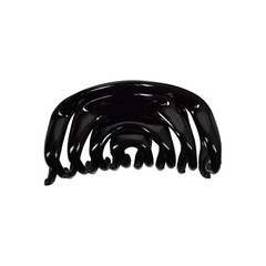 3.75 inch Concentric Circles Jaw Clip for Women – Black