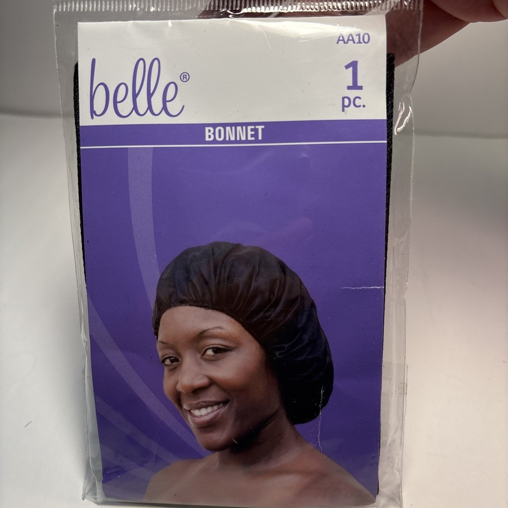 New Belle Black Bonnet 1pc Max Comfort Fits Over Any Hairstyle Superior Quality