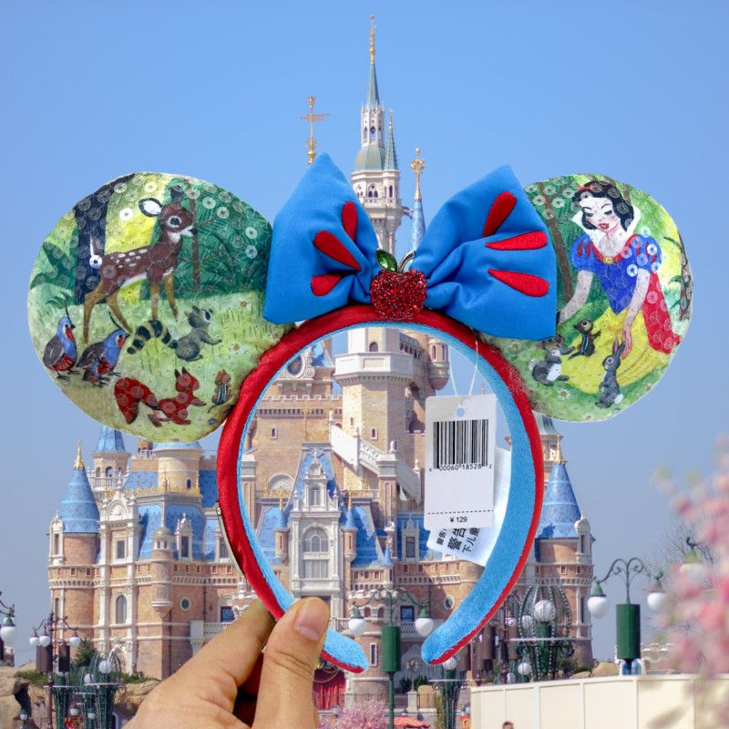 DisneyParks Snow White 100th Headband Aniversary Sequins Headband Minnie Ears