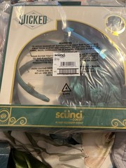 Scunci Wicked Elphaba Jumbo Scrunchie + Claw Clip + 2 Headbands Set Green Black