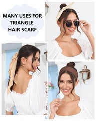 AWAYTR 3Pcs Hair Bandanas Head Kerchief for Women Girls Tie-Back Boho Hair Scarf
