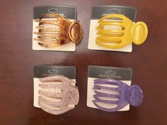 NWT French Atelier Yoga Claw Clips Lot Of 4 Flat Hair Clips France Acetate