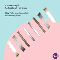 Stay Tight Hair Barrettes 8 Ct, Assorted Metallic Colors, NonSlip Flat Hair …
