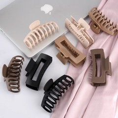 LuSeren Hair Clips for Women 4.3 Inch Large 8 Count (Pack of 1), Neutral